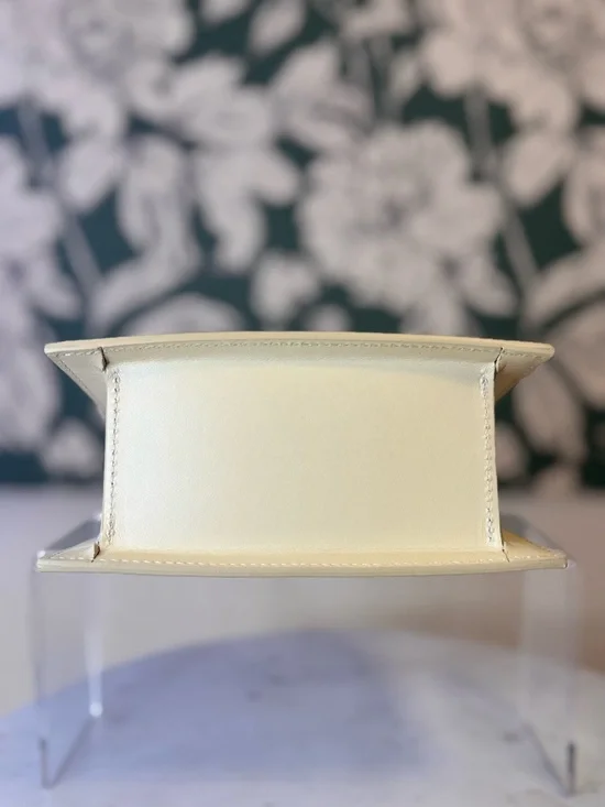 Jacquemus Authentic Mini Top-Handle Bag in Cream Leather w/Dusty Never Carried - Picture 8 of 13